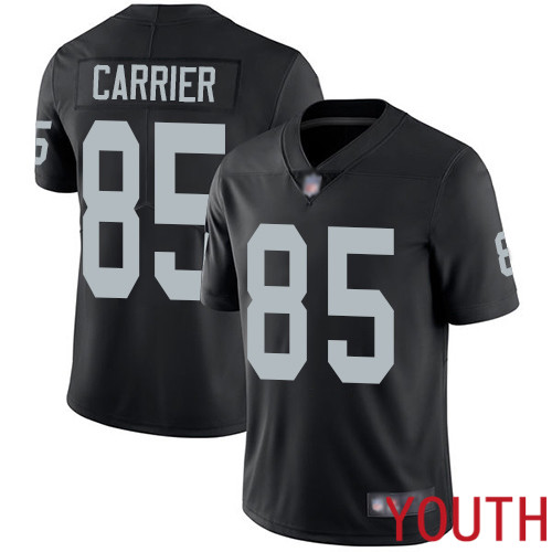 Oakland Raiders Limited Black Youth Derek Carrier Home Jersey NFL Football #85 Vapor Untouchable Jersey